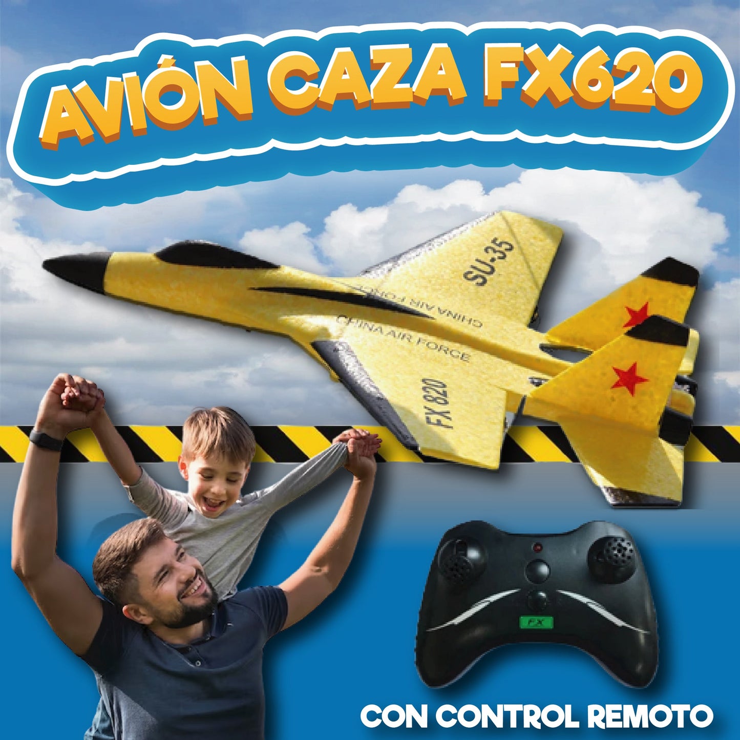 Avión CAZA FX620®️ Control Remoto