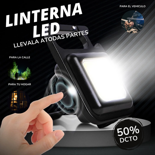 LINTERNA LED EN LLAVERO RECARGABLE