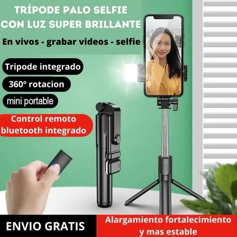 Tripode Control Bluetooth Giratorio 360° 🤳